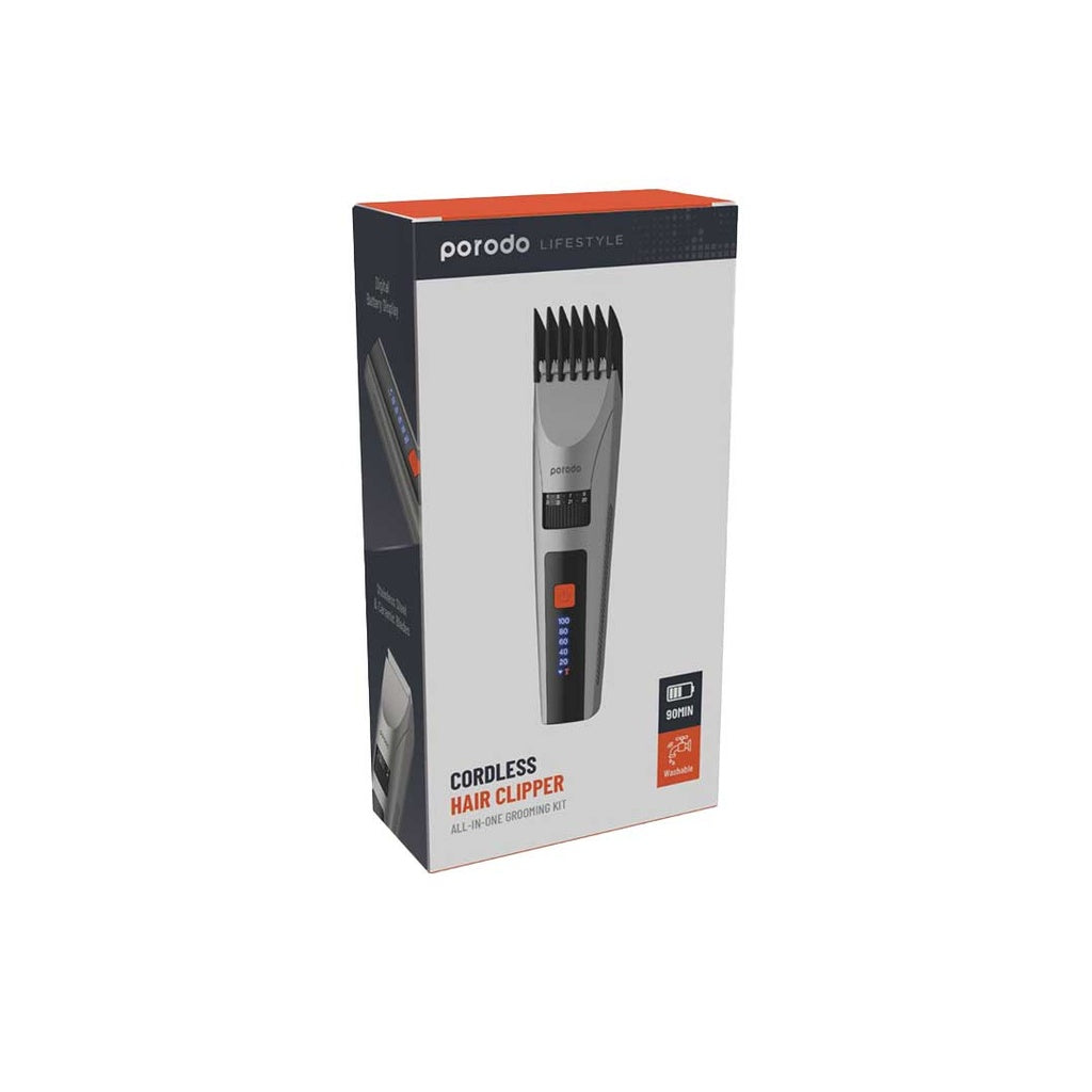 Porodo LifeStyle Rechargeable LED Hair Clipper with Display Porodo LifeStyle Rechargeable LED Hair Clipper with Display